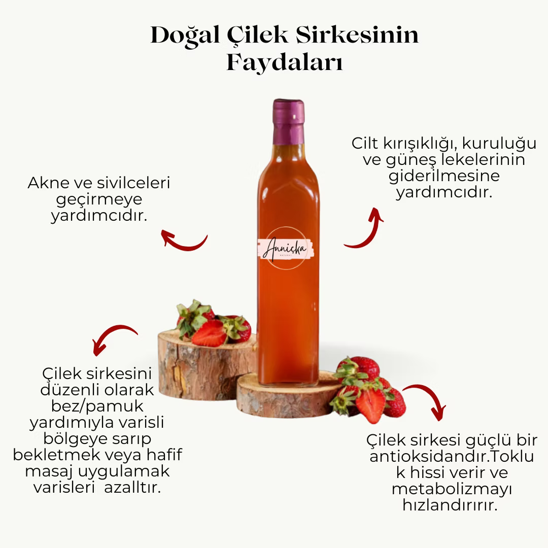 Anniçka Doğal Fermente Çilek Sirkesi 250ml