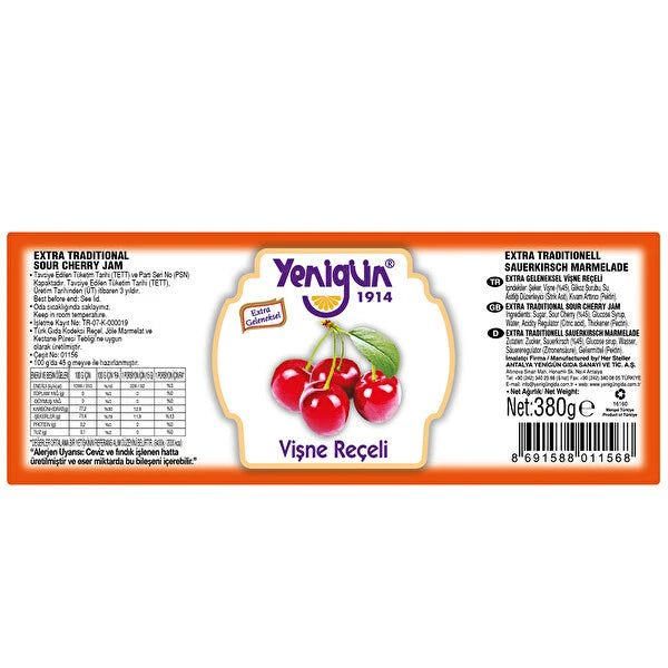 Yenigün Vişne Reçeli 380g